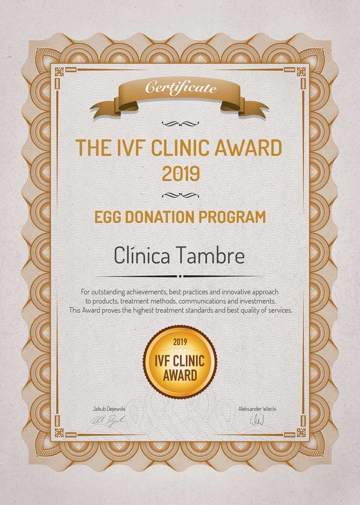 L’énorme succès de la Clínica Tambre lors de la remise des IVF CLINIC AWARDS 2019
